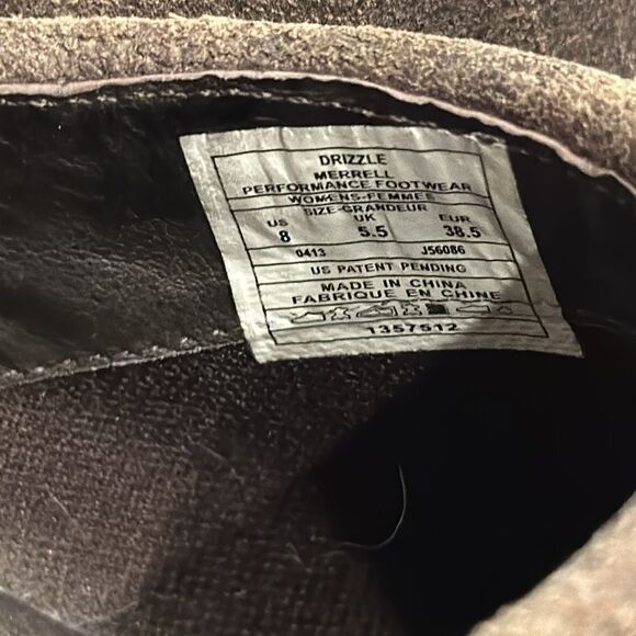 Merrell Luxe Wrap Gray Leather Slip on Mules size 8 in GUC - Picture 7 of 9